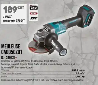Master Pro MAKITA Meuleuse ga005gz01 offre