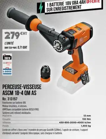 Master Pro Perceuse-visseuse ascm 18-4 qm as offre