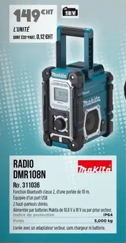 Master Pro MAKITA Radio dmr108n offre