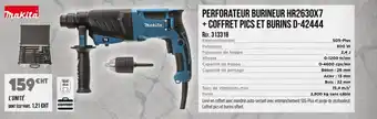 Master Pro MAKITA Perforateur burineur hr2630x7 + coffret pics et burins d-42444 offre