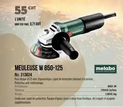 Master Pro METABO Meuleuse w 850-125 offre