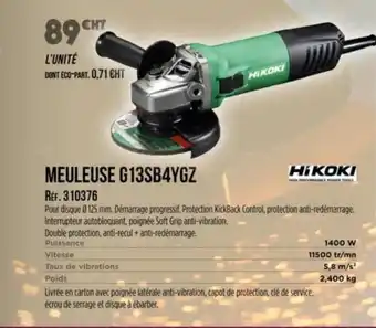 Master Pro HIKOKI Meuleuse g13sb4ygz offre