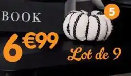 b&m Set de 9 citrouilles noir et blanc offre