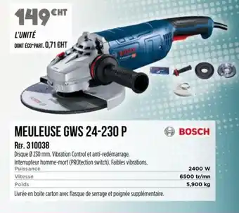 Master Pro BOSCH Meuleuse gws 24-230 p offre