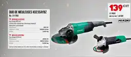 Master Pro HIKOKI Duo de meuleuses kg23saybz offre
