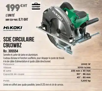 Master Pro HIKOKI Scie circulaire c9u3wbz offre