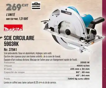 Master Pro MAKITA Scie circulaire 5903rk offre