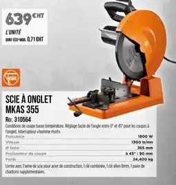 Master Pro Scie à onglet mkas 355 offre