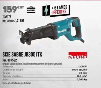 Master Pro MAKITA Scie sabre jr3051tk offre