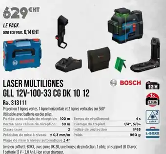 Master Pro BOSCH Laser multilignes offre