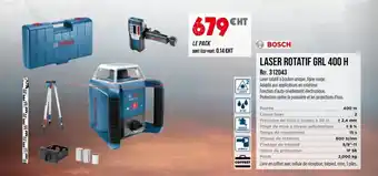Master Pro BOSCH Laser rotatif grl 400 h offre