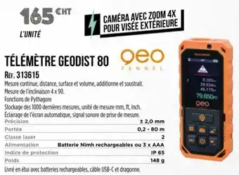 Master Pro Télémètre geodist 80 offre