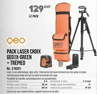 Master Pro Pack laser croix geo1x-green + trépied offre