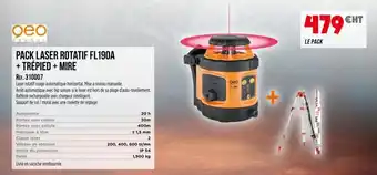 Master Pro Pack laser rotatif fl190a + trépied + mire offre