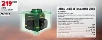 Master Pro Laser 3 lignes metrica 3d mini green offre