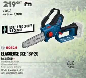 Master Pro BOSCH Elagueuse gke 18v-20 offre
