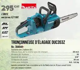 Master Pro MAKITA Tronçonneuse d'élagage duc353z offre