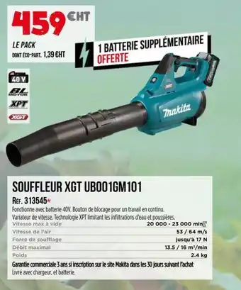 Master Pro MAKITA Souffleur xgt ub001gm101 offre