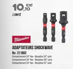 Master Pro MILWAUKEE Adaptateurs shockwave offre