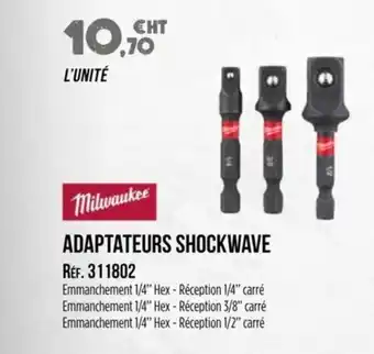 Master Pro MILWAUKEE Adaptateurs shockwave offre