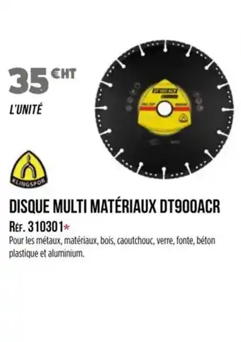 Master Pro Disque multi matériaux dt900acr offre