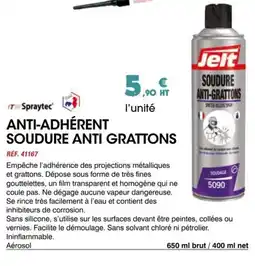 Master Pro JELT Anti-adhérent soudure anti grattons offre