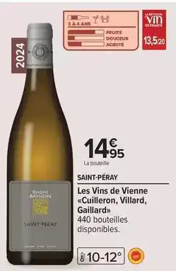 Carrefour Express Les vins de vienne culeron, villard, gaillard offre