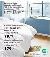 Möbel Martin Tex - couette toutes saisons env. 200x200 cm offre