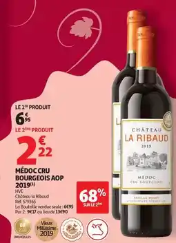 Auchan Supermarché Bourgeois - médoc cru aop 2019 offre