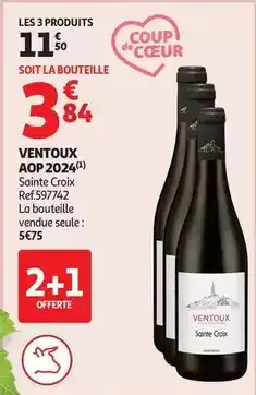 Auchan Supermarché Super croix - ventoux aop 2024 offre