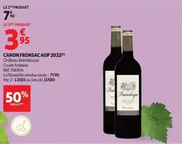 Auchan Supermarché Canon - fronsac aop 2022 offre