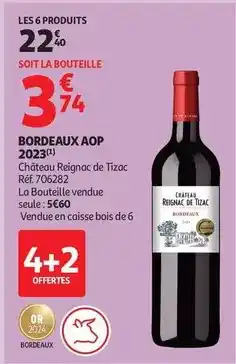 Auchan Supermarché Château - bordeaux aop 2023 offre