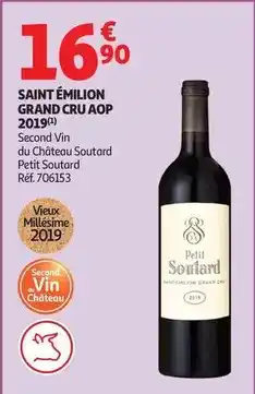 Auchan Supermarché Saint émilion grand cru aop 2019 offre
