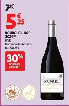 Auchan Supermarché Domaine des moulins - bourgueil aop 2024 offre