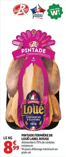 Auchan Supermarché Loué - pintade fermière offre