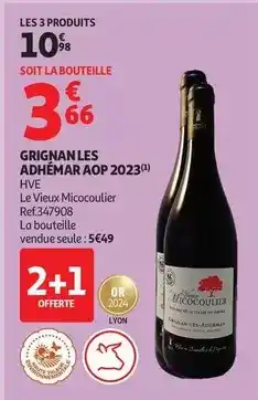 Auchan Supermarché Grignan les adhémar aop 2023 offre