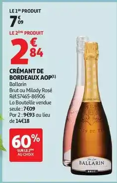 Auchan Supermarché Brut - crémant de bordeaux aop offre