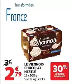 Auchan Supermarché Nestlé - le viennois chocolat offre