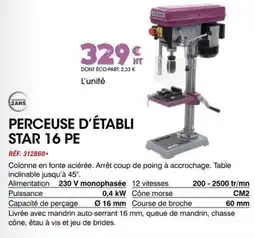 Master Pro Perceuse d'établi star 16 pe offre