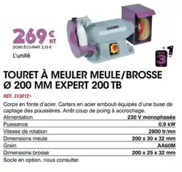 Master Pro Touret à meuler meule/brosse ø 200 mm expert 200 tb offre