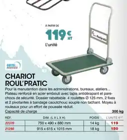 Master Pro Chariot roul'pratic offre