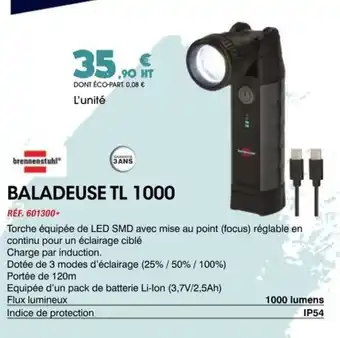 Master Pro Baladeuse tl 1000 offre