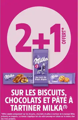 Intermarché Sur les biscuits, chocolats et pâté à tartiner milka offre