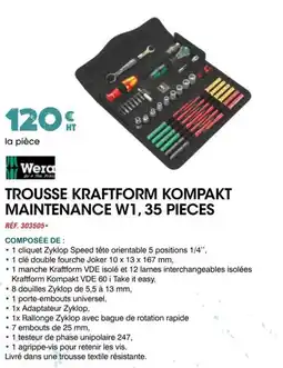 Master Pro WERA Trousse kraftform kompakt maintenance w1, offre