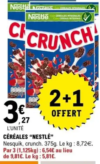 E.Leclerc Céréales “nestlé” offre
