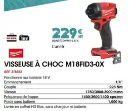 Master Pro Visseuse à choc m18fid3-0x offre