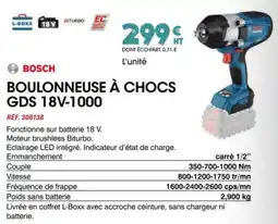 Master Pro BOSCH Boulonneuse à chocs gds 18v-1000 offre