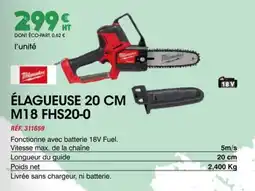 Master Pro Élagueuse 20 cm m18 fhs20-0 offre