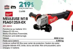 Master Pro Meuleuse m18 fsag125x-ox offre