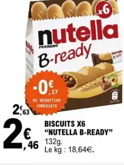 E.Leclerc Biscuits x6 "nutella b-ready" offre